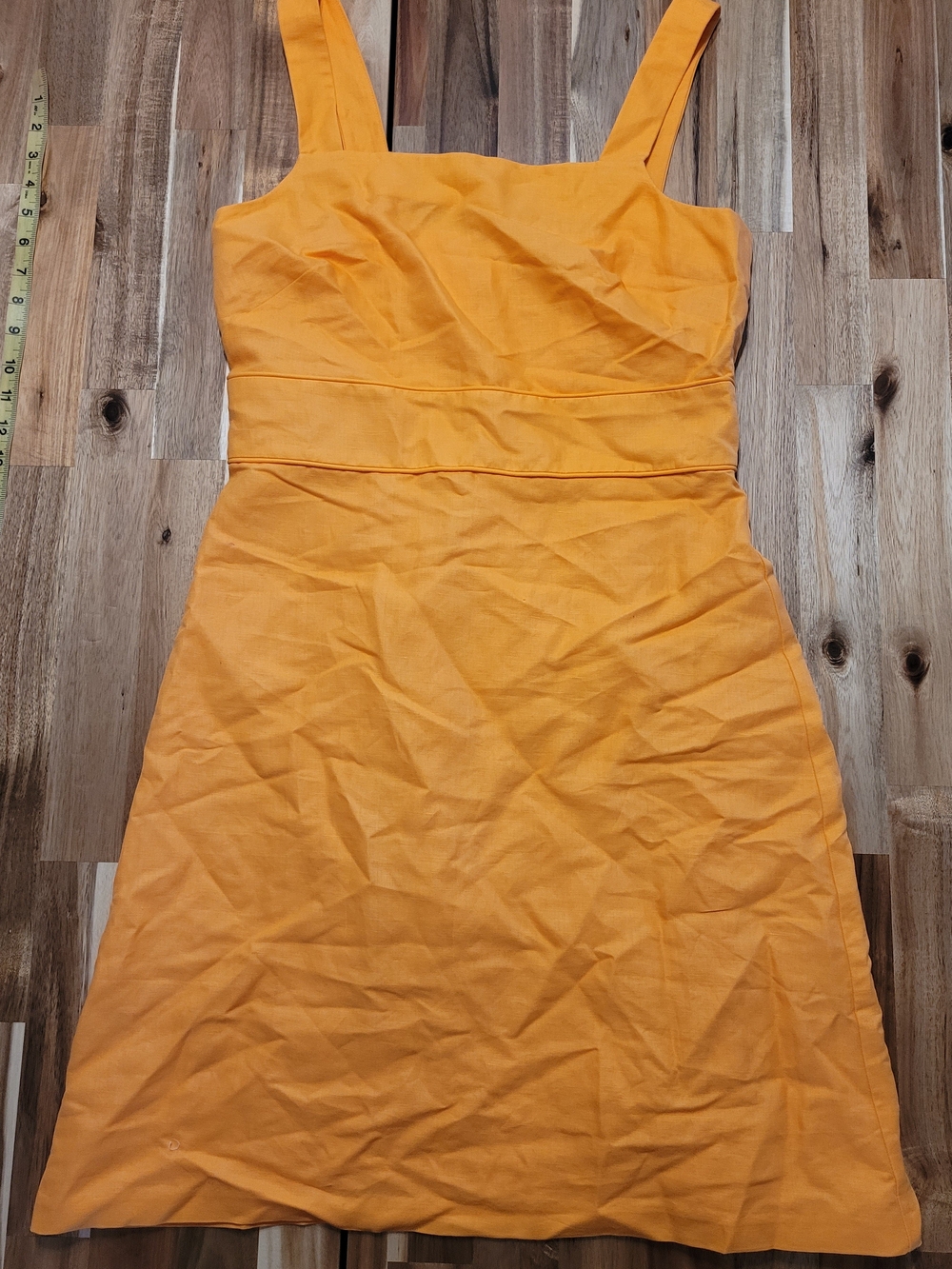 Ann Taylor Vibrant Orange Sleeveless A-Line Midi Dress